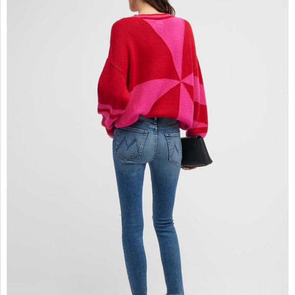 NWT $325 MOTHER The Easy Drop Jumper Colorblock Sweater in sizes XS and Small! - Picture 8 of 8